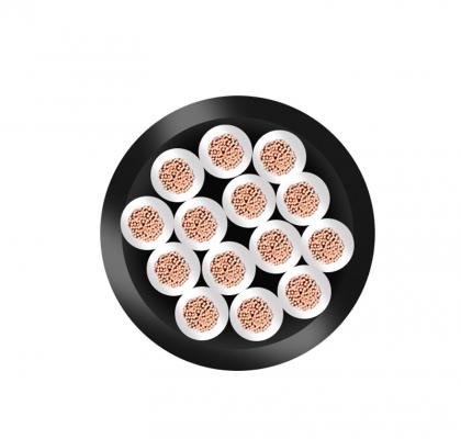 ZR-RVV 14芯  14*0.5mm²--14*1.0mm² 铜芯聚氯乙烯绝缘聚乙烯护套软电线 国标铜芯低压电缆