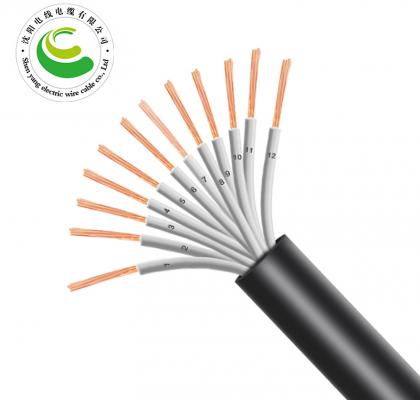ZR-RVV 12芯  12*0.5mm²--12*1.5mm² 铜芯聚氯乙烯绝缘聚乙烯护套软电线 国标铜芯低压电缆