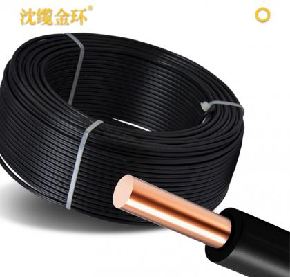 沈缆金环 1芯（单根）ZR-BV 1.0mm²-6mm²  铜芯聚氯乙烯绝缘阻燃电线 白色、黑色、红色、黄色、蓝色、绿色、双色